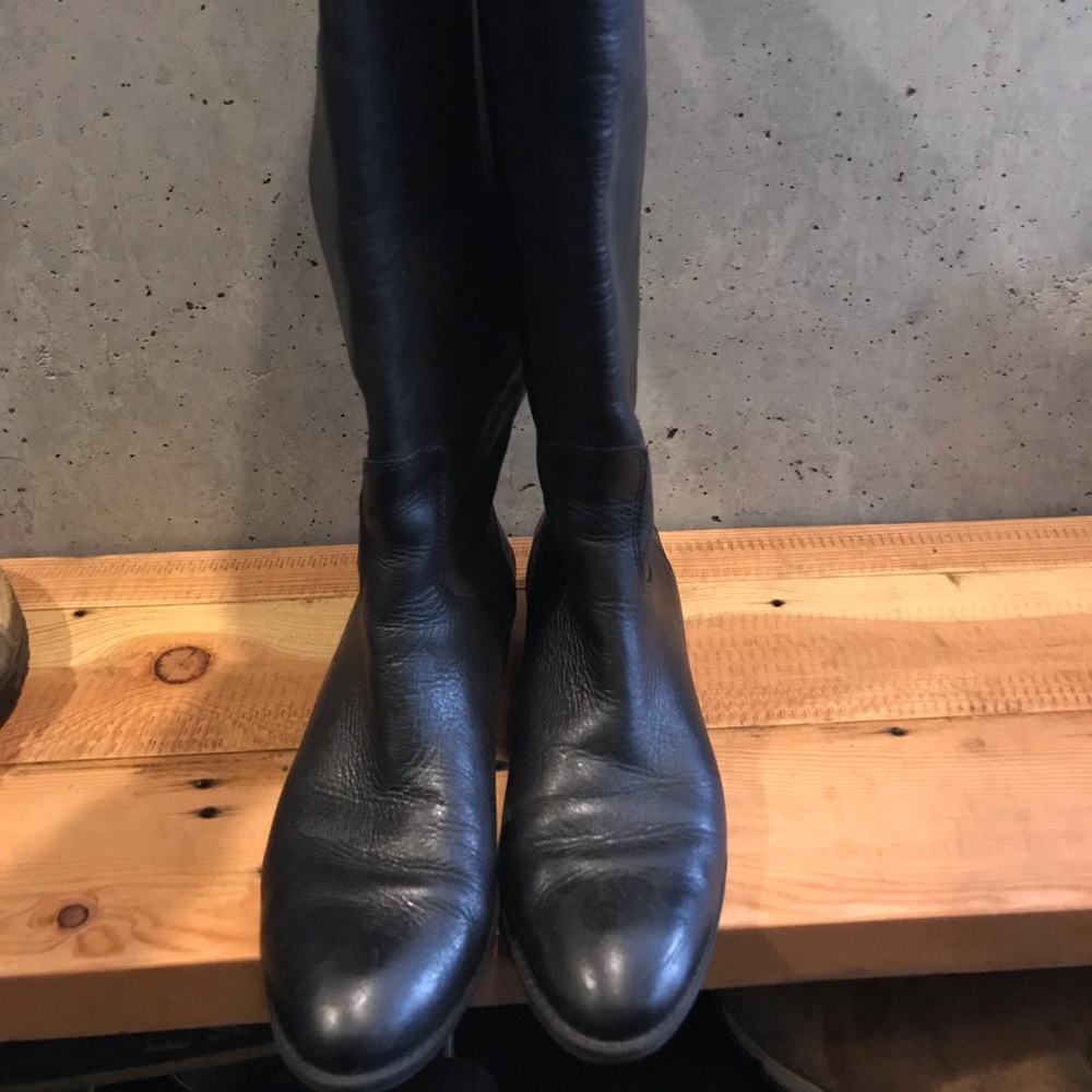Sam Edelman Black Leather Boots, size 8.